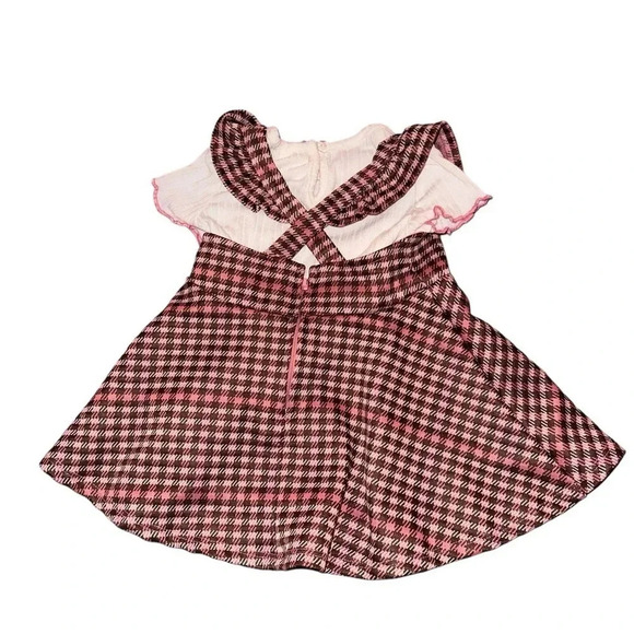 Baby Girls Jacquard Plaid Jumper 3-6 months - Picture 2 of 8